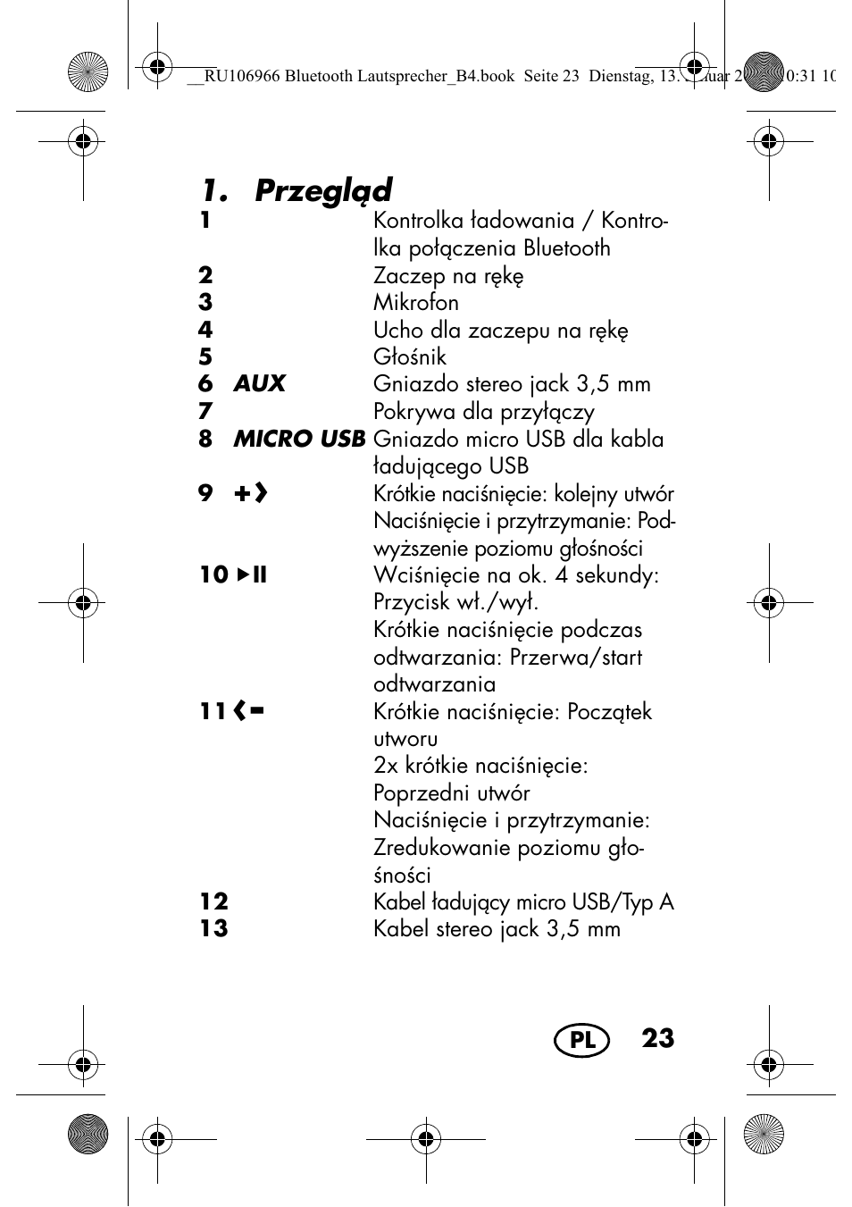 Przegld | Silvercrest SBL 44 A1 User Manual | Page 25 / 142