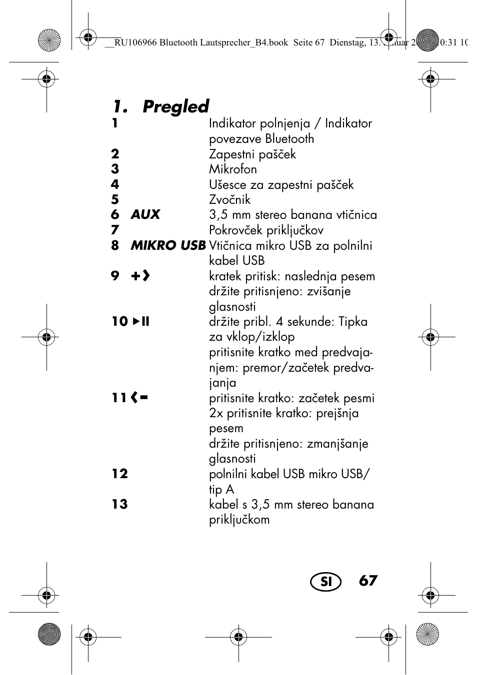 Pregled | Silvercrest SBL 44 A1 User Manual | Page 69 / 142