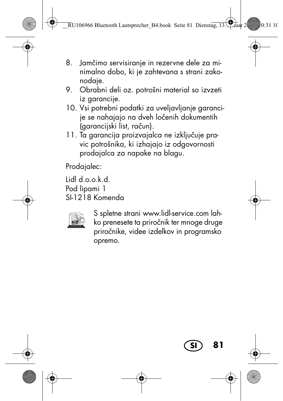 Silvercrest SBL 44 A1 User Manual | Page 83 / 142