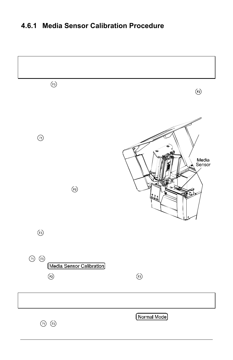 1 media sensor calibration procedure | Datamax E-Class E-4304 User Manual | Page 42 / 80