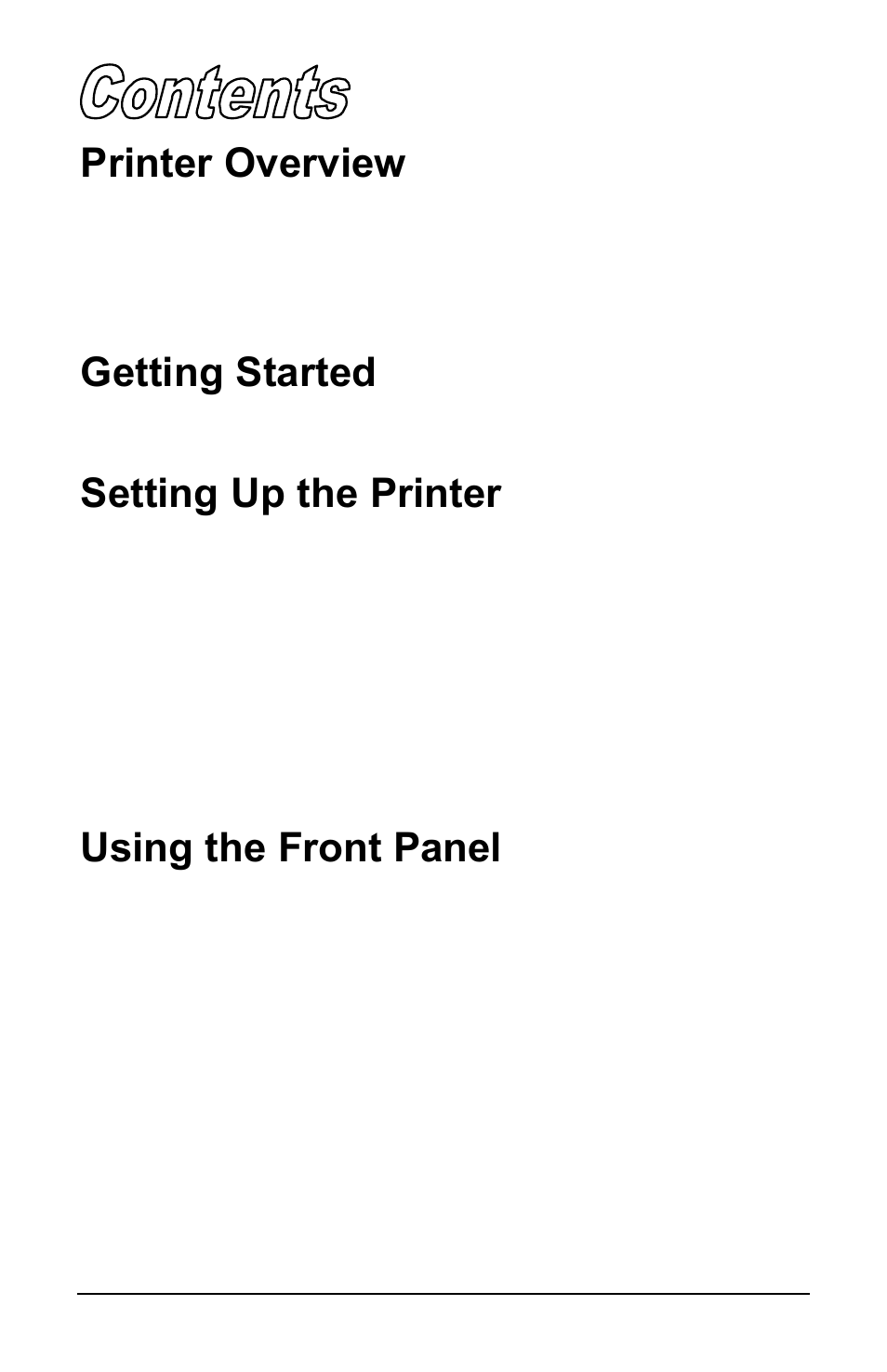 Printer overview, Getting started, Setting up the printer | Using the front panel | Datamax E-Class E-4304 User Manual | Page 7 / 80