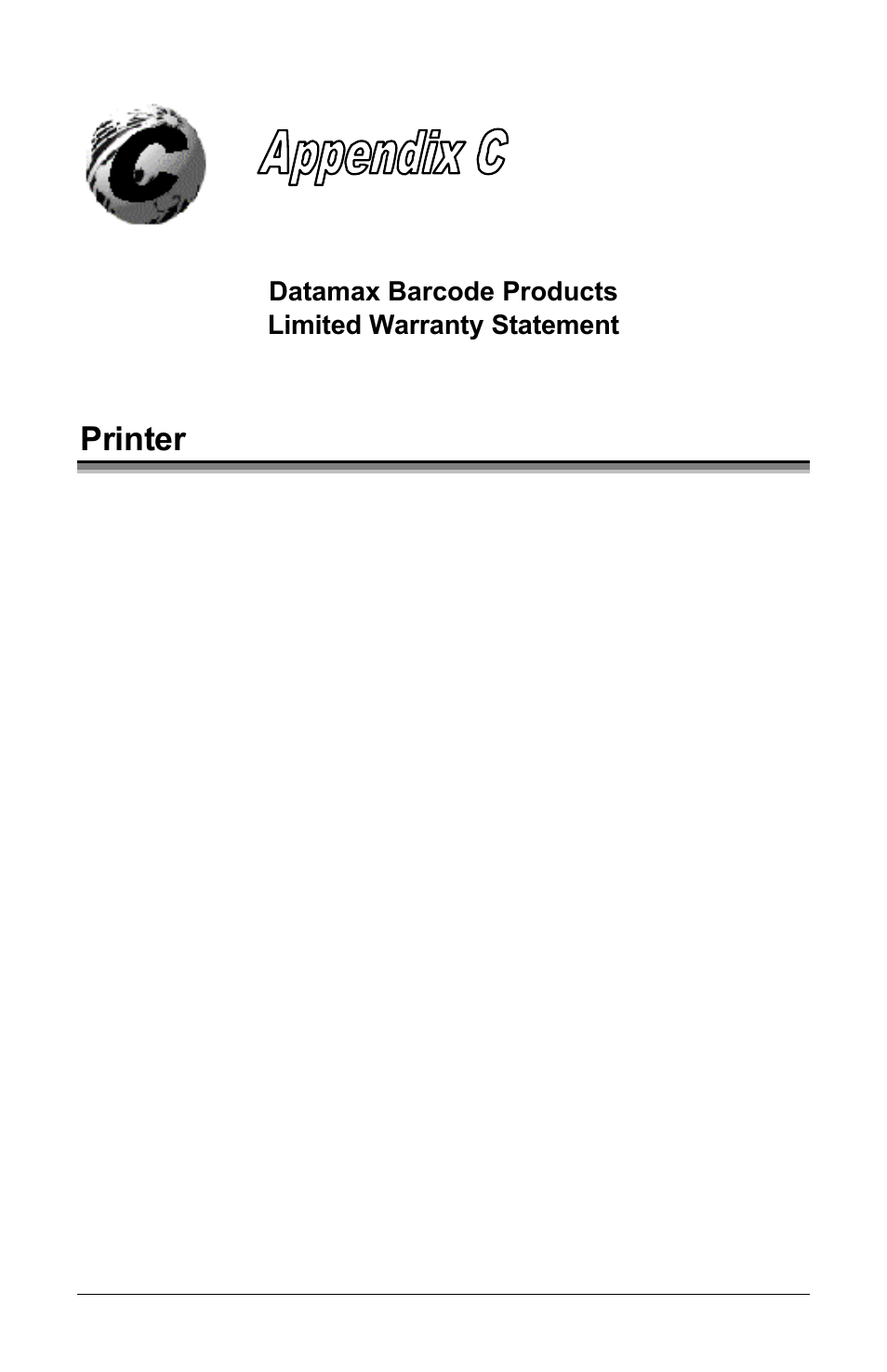 Printer | Datamax E-Class E-4304 User Manual | Page 77 / 80