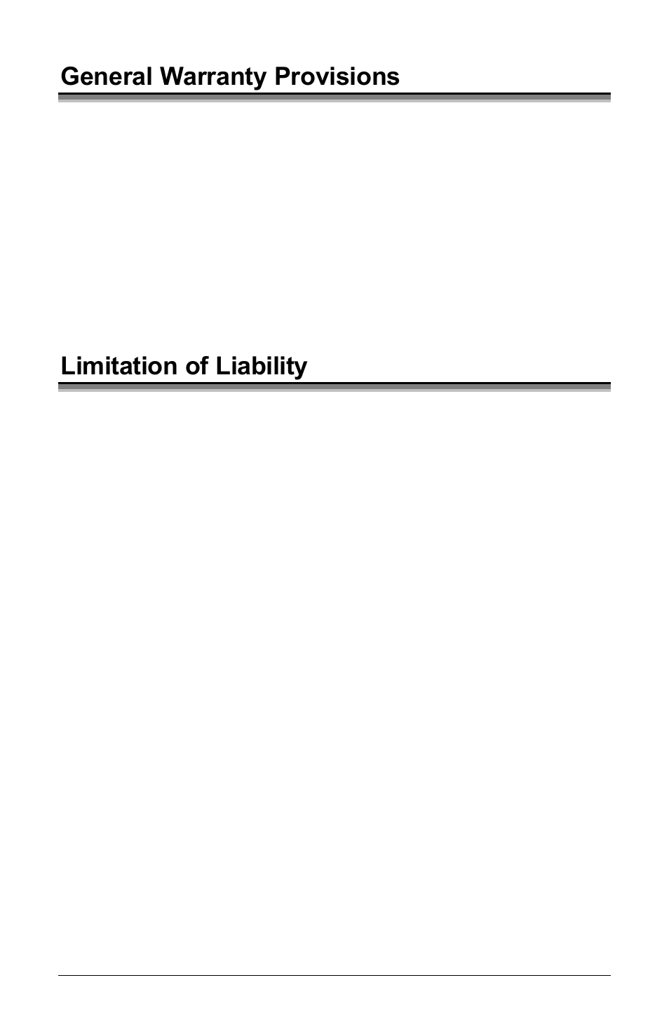 General warranty provisions, Limitation of liability | Datamax E-Class E-4304 User Manual | Page 79 / 80