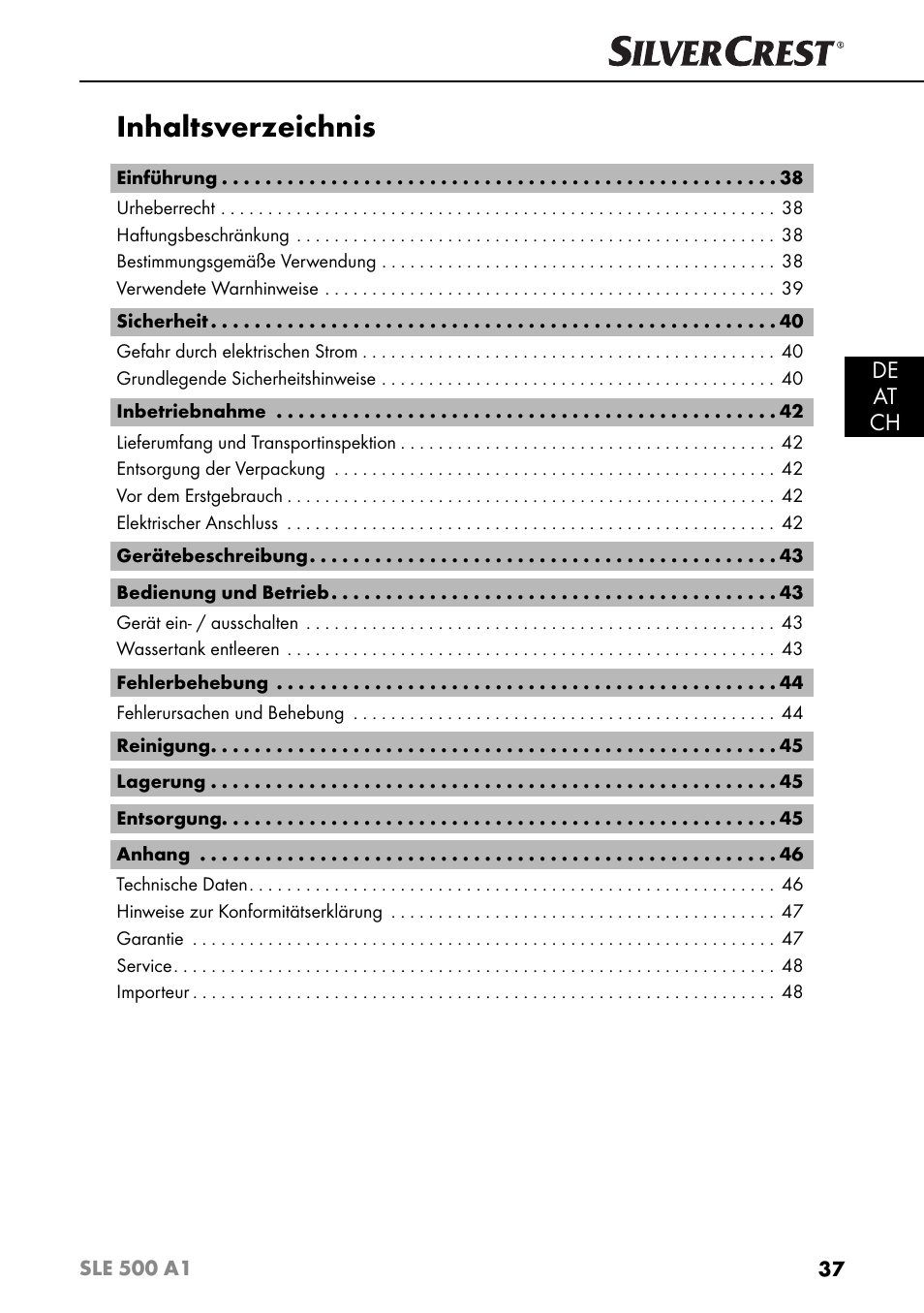 Silvercrest SLE 500 A1 User Manual | Page 40 / 52
