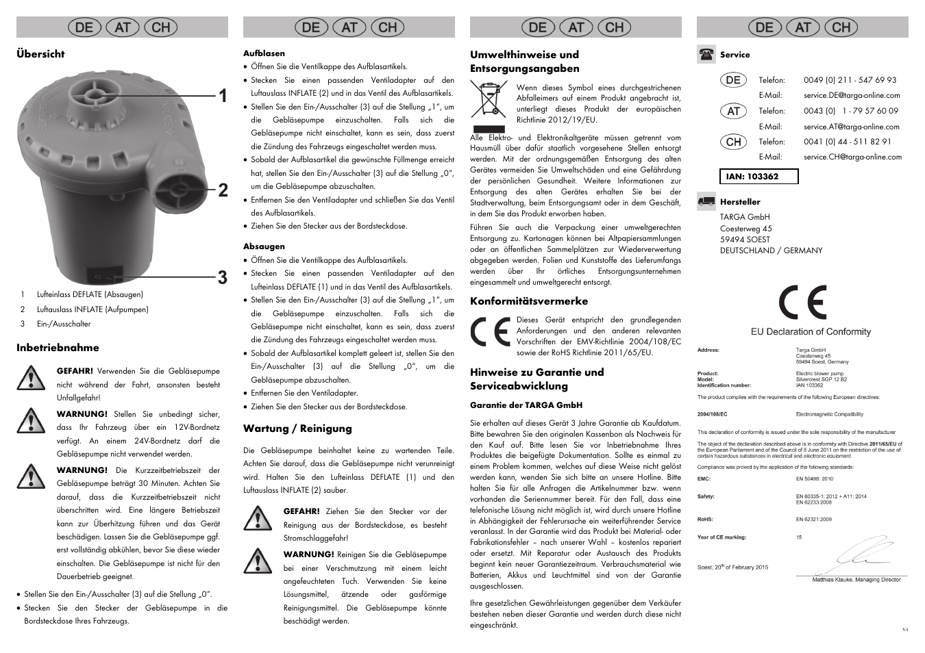 Silvercrest SGP 12 B2 User Manual | Page 2 / 8