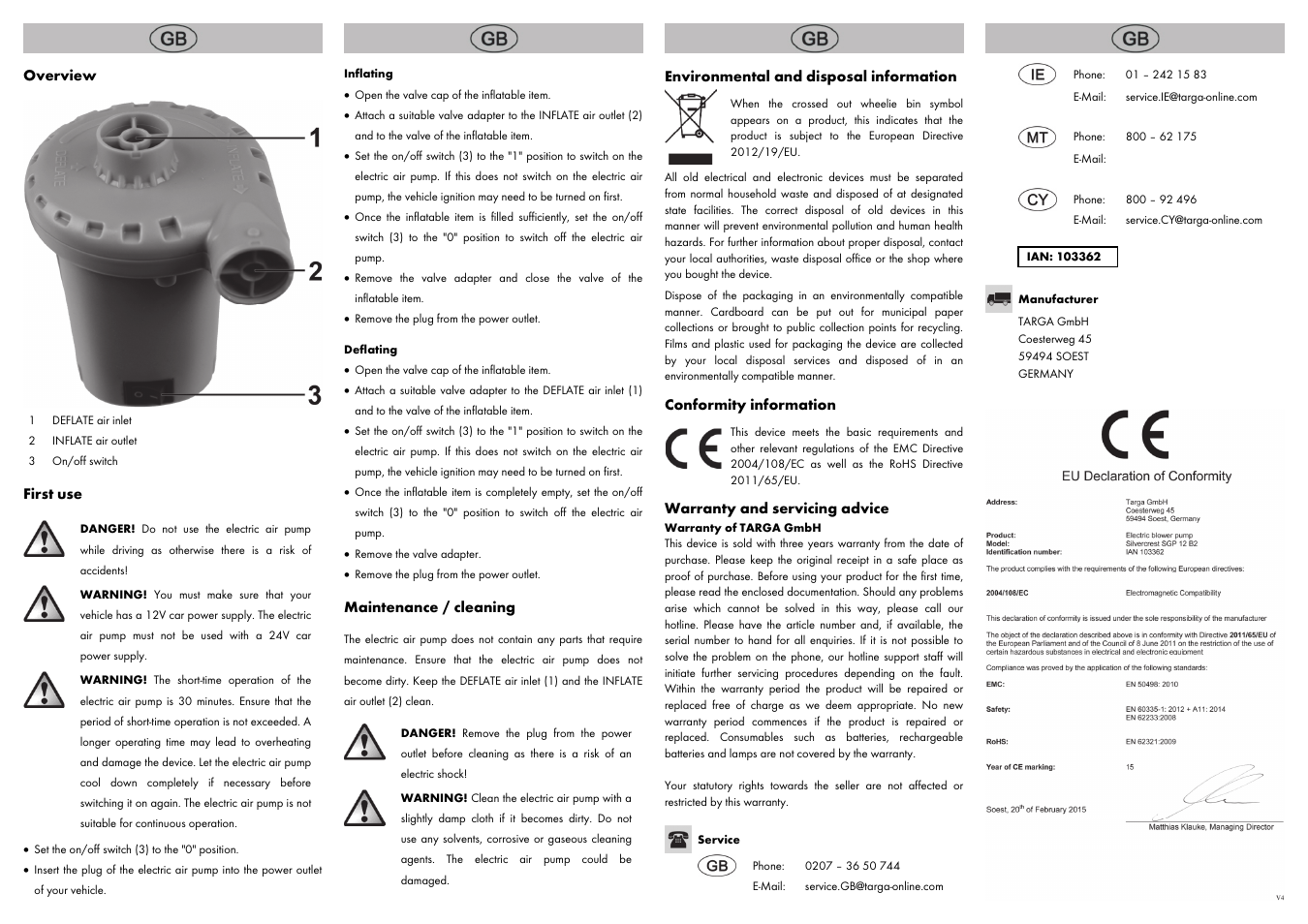 Silvercrest SGP 12 B2 User Manual | Page 8 / 8