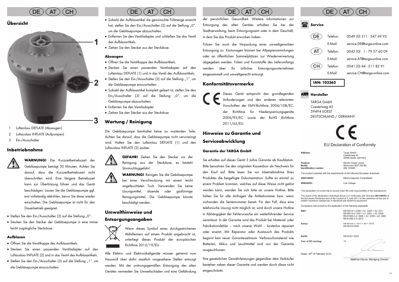 Silvercrest SGP 230 B2 User Manual | Page 2 / 8