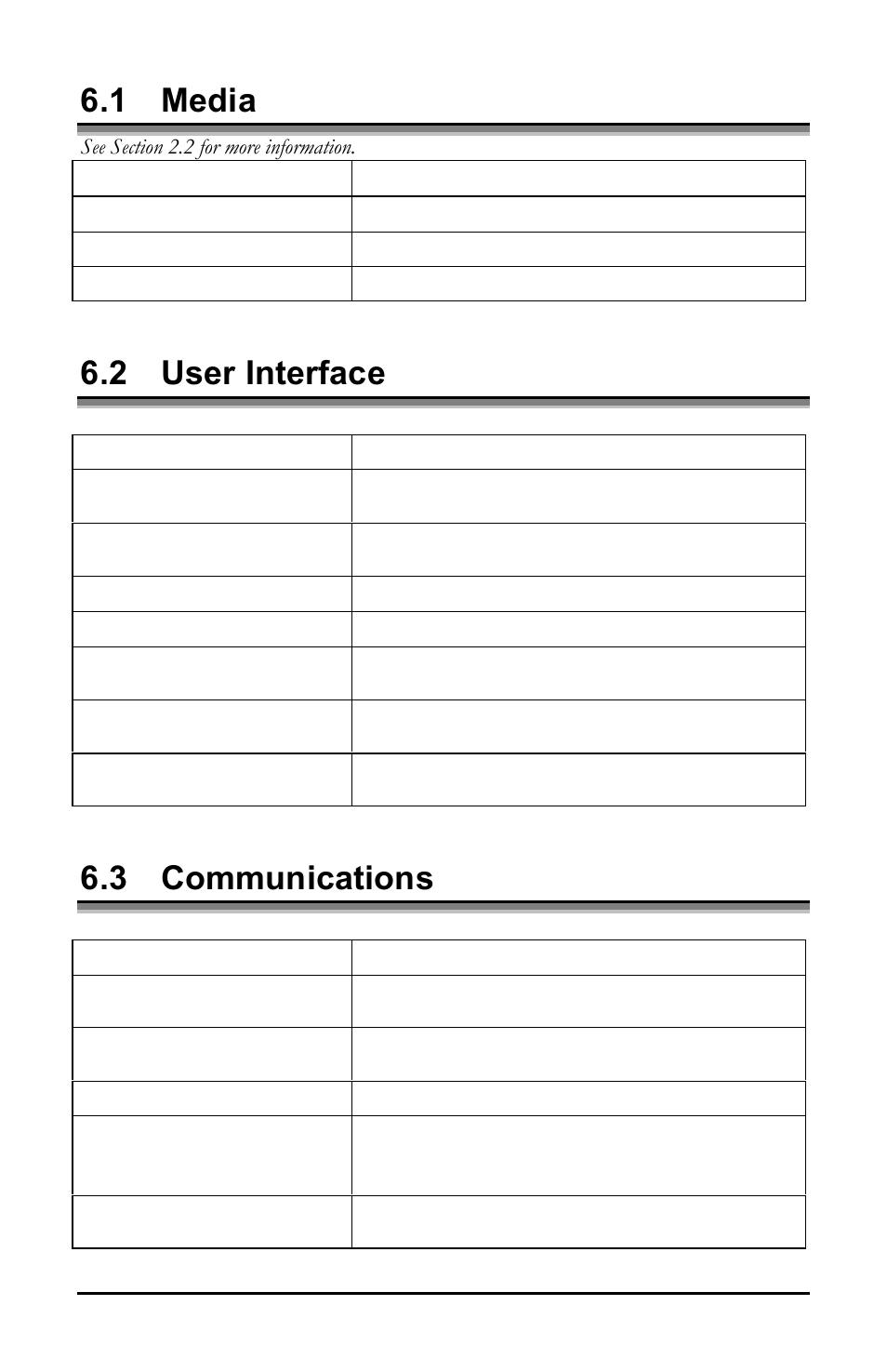 1 media, 2 user interface, 3 communications | Datamax E-3202 User Manual | Page 42 / 62