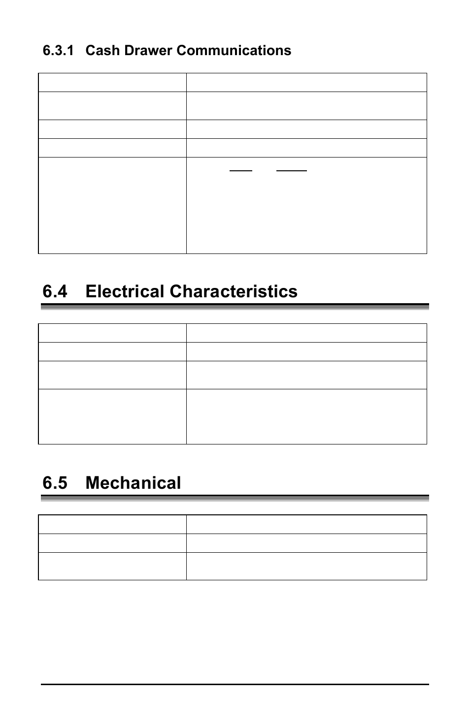 4 electrical characteristics, 5 mechanical | Datamax E-3202 User Manual | Page 43 / 62