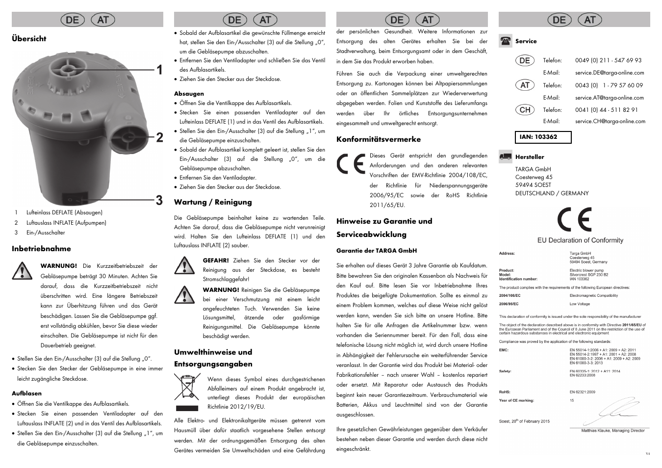 Silvercrest SGP 230 B2 User Manual | Page 14 / 14