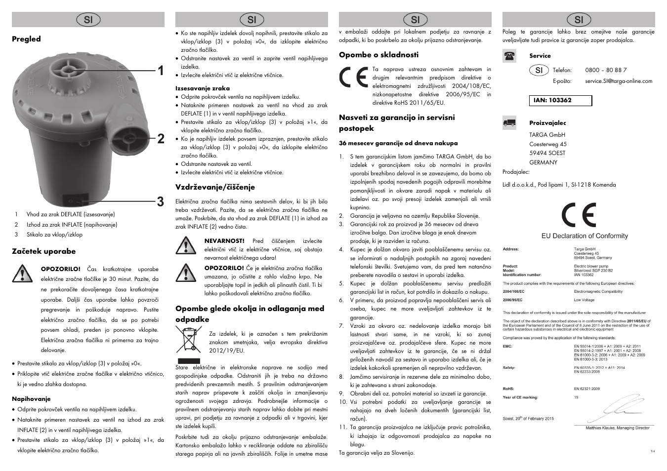 Silvercrest SGP 230 B2 User Manual | Page 8 / 14