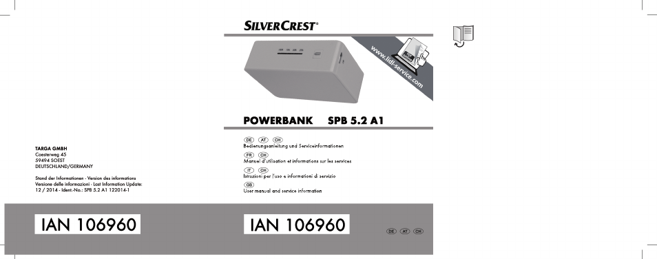 Silvercrest SPB 5.2 A1 User Manual | 76 pages