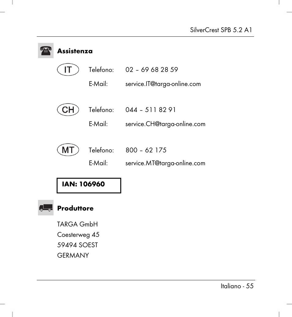 Silvercrest SPB 5.2 A1 User Manual | Page 57 / 76