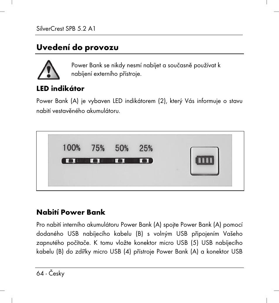 Uvedení do provozu | Silvercrest SPB 5.2 A1 User Manual | Page 66 / 108
