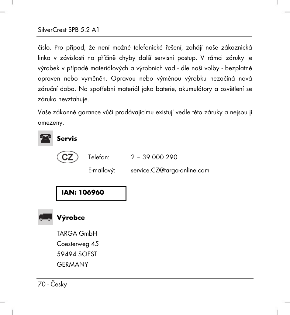 Silvercrest SPB 5.2 A1 User Manual | Page 72 / 108