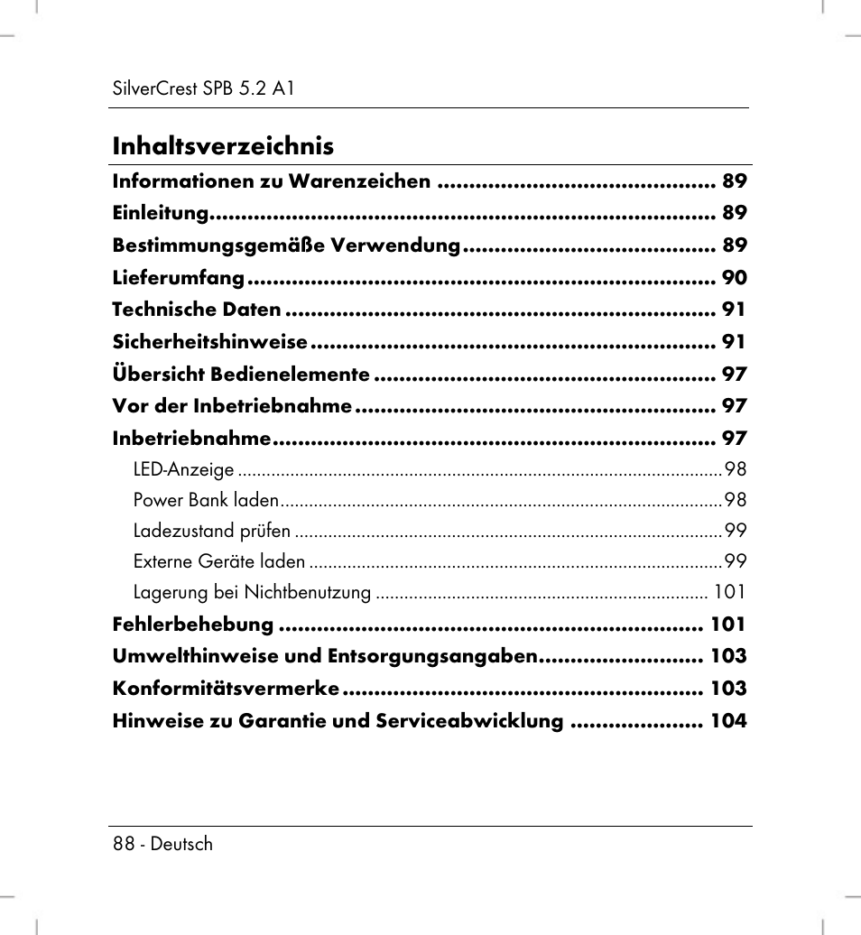 Silvercrest SPB 5.2 A1 User Manual | Page 90 / 108