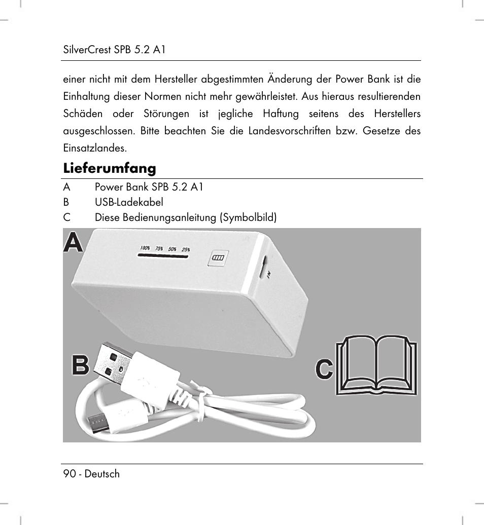 Lieferumfang | Silvercrest SPB 5.2 A1 User Manual | Page 92 / 108