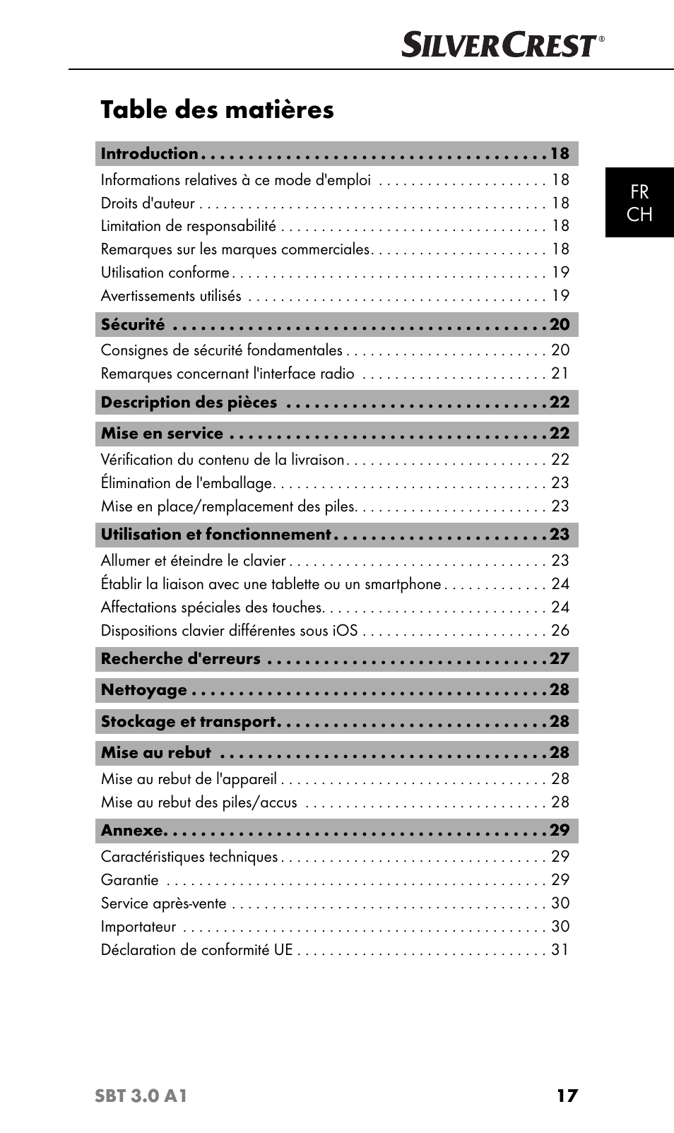 Silvercrest SBT 3.0 A1 User Manual | Page 20 / 67