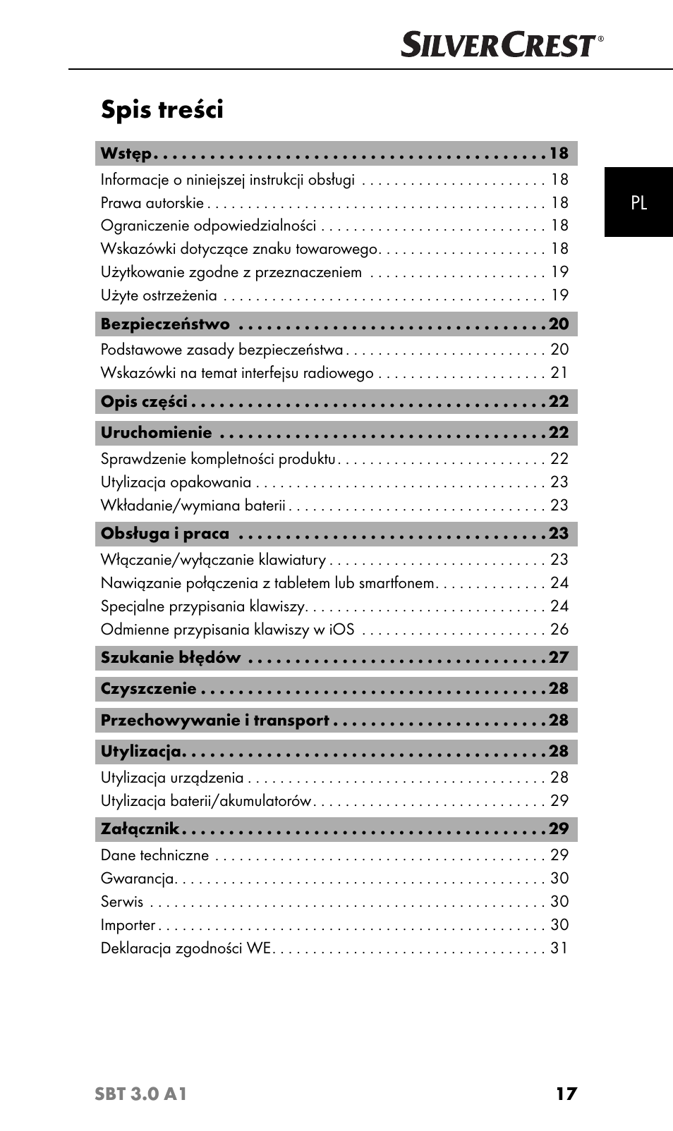 Silvercrest SBT 3.0 A1 User Manual | Page 20 / 51