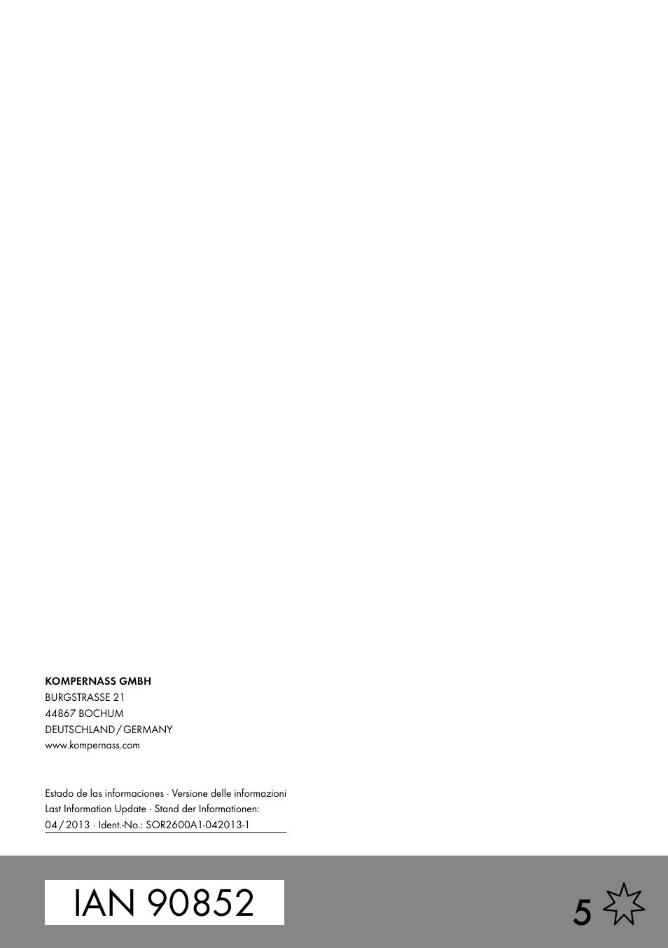 Silvercrest SOR 2600 A1 User Manual | Page 28 / 28