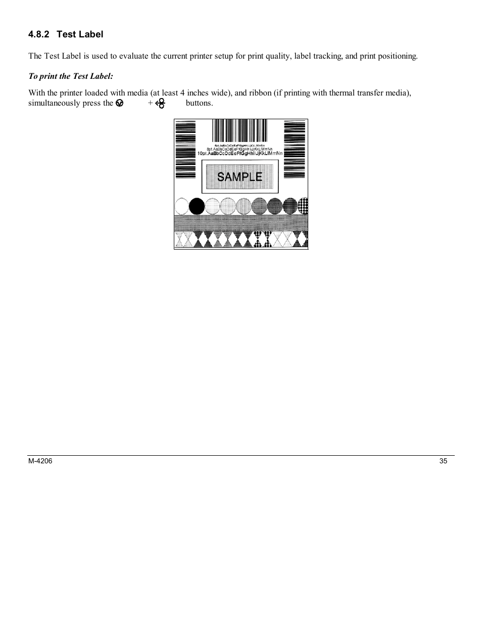 2 test label | Datamax M-Class Mark II M-4206 User Manual | Page 41 / 76