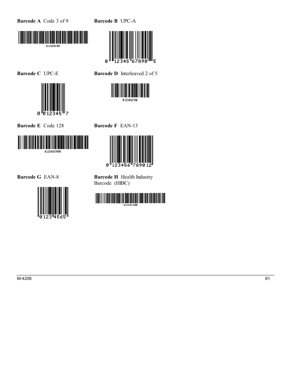 Datamax M-Class Mark II M-4206 User Manual | Page 67 / 76