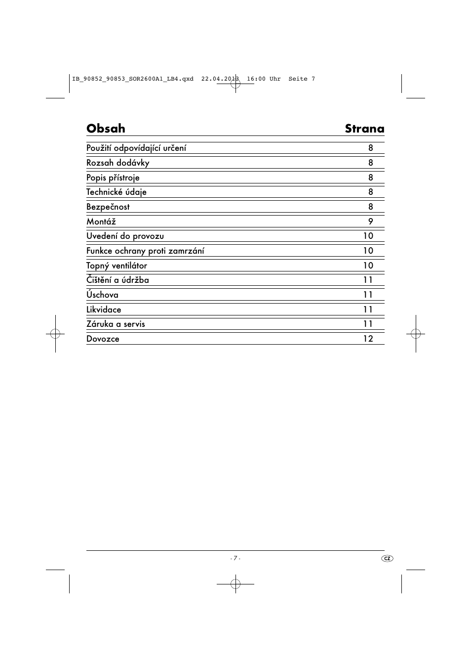 Silvercrest SOR 2600 A1 User Manual | Page 10 / 28