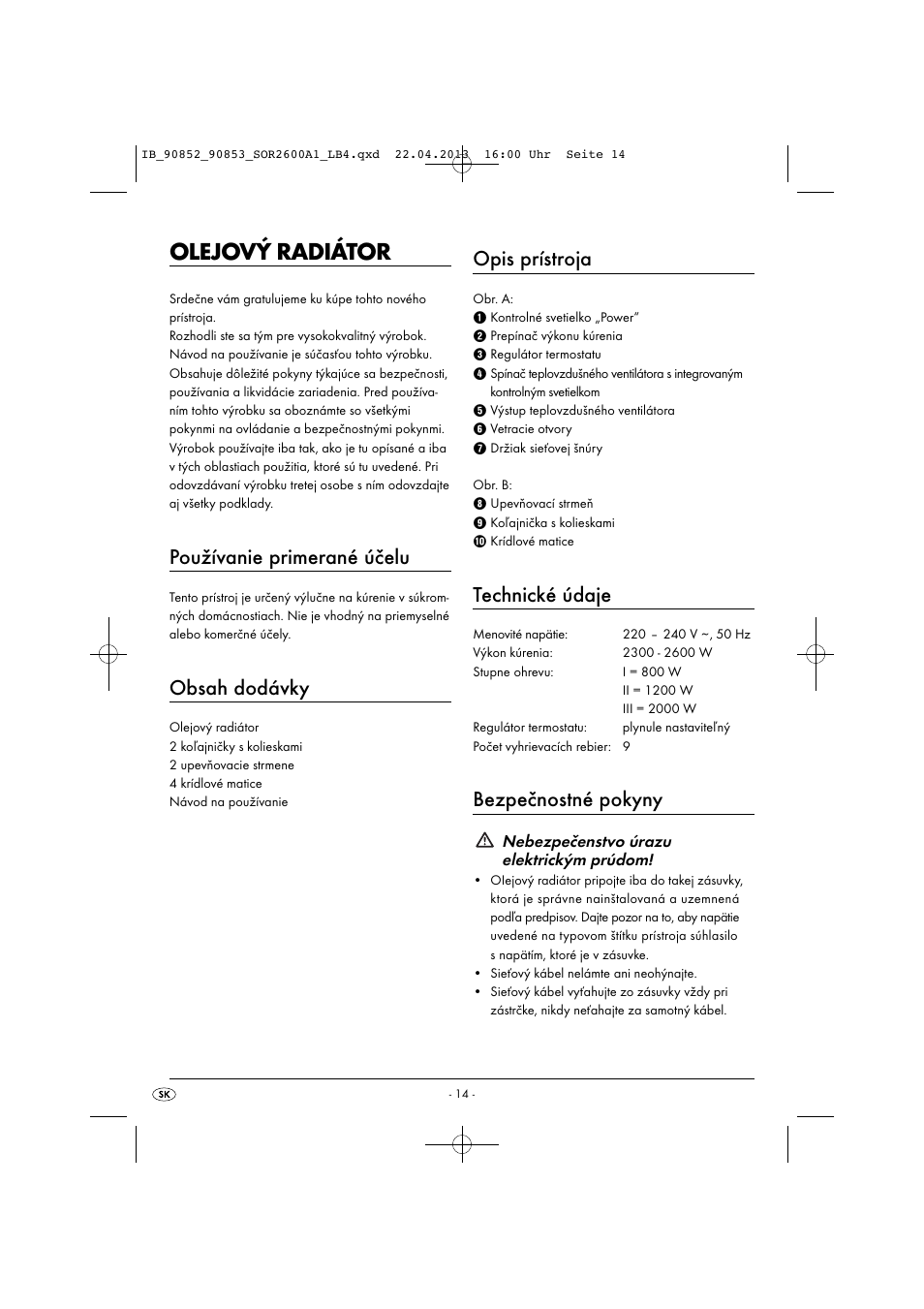 Silvercrest SOR 2600 A1 User Manual | Page 17 / 28