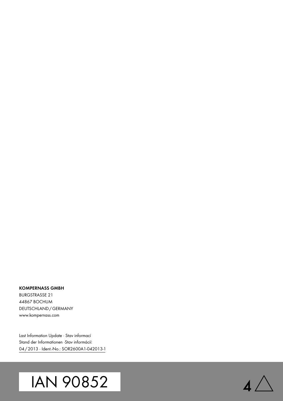 Silvercrest SOR 2600 A1 User Manual | Page 28 / 28