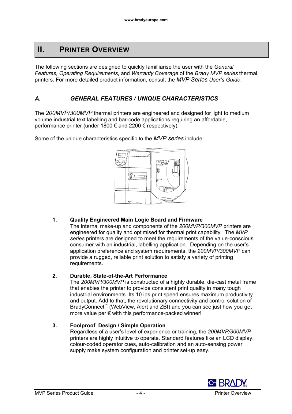 Ii. p | Datamax 200MVP User Manual | Page 4 / 30