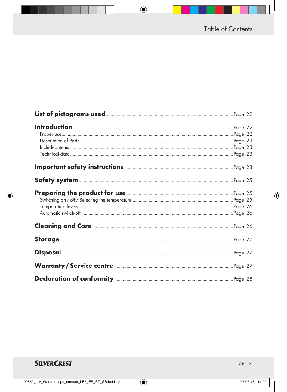 Silvercrest SWC 100 A1 User Manual | Page 21 / 37