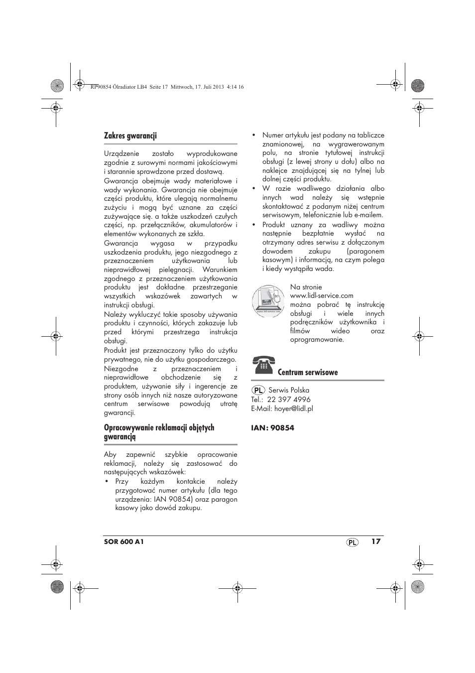 Silvercrest SOR 600 A1 User Manual | Page 19 / 62