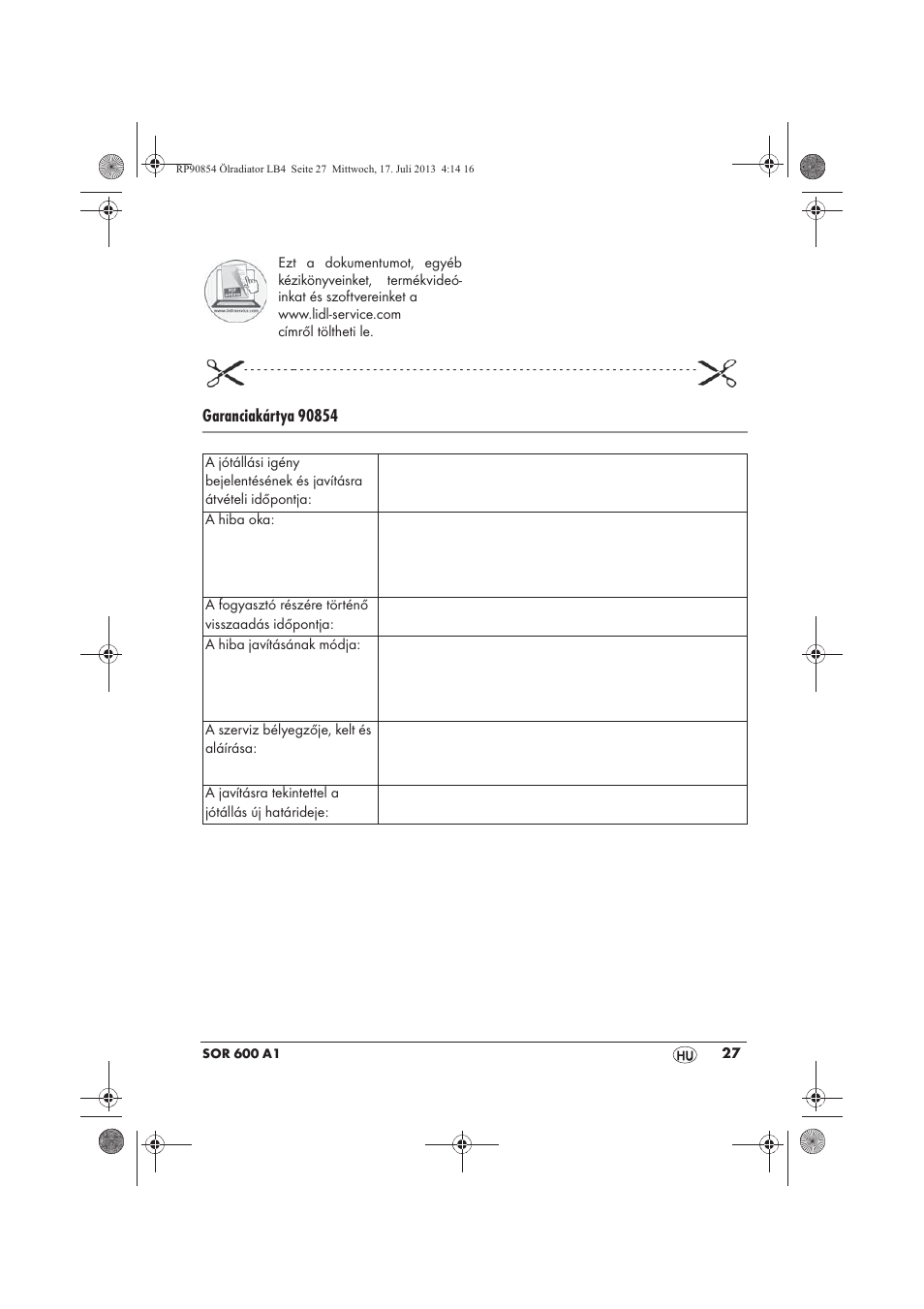 Silvercrest SOR 600 A1 User Manual | Page 29 / 62