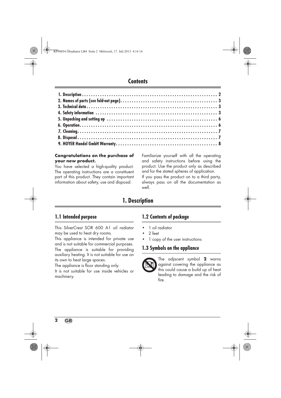 Silvercrest SOR 600 A1 User Manual | Page 4 / 62