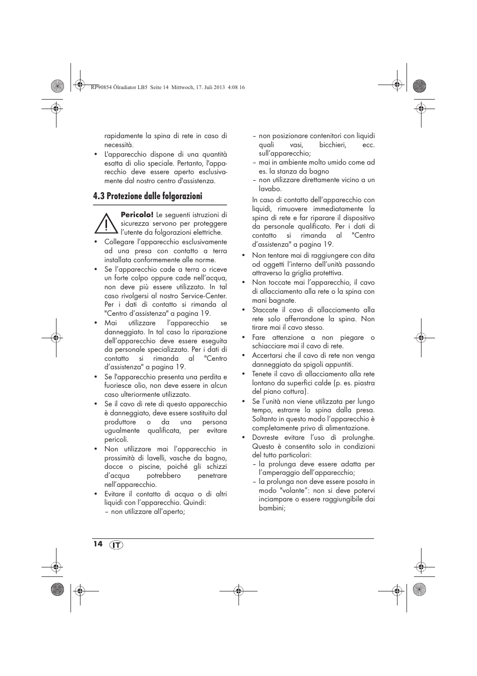 3 protezione dalle folgorazioni | Silvercrest SOR 600 A1 User Manual | Page 16 / 50