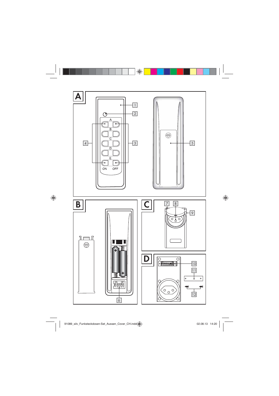 Bc d | Silvercrest WIRELESS SOCKET SET User Manual | Page 3 / 45