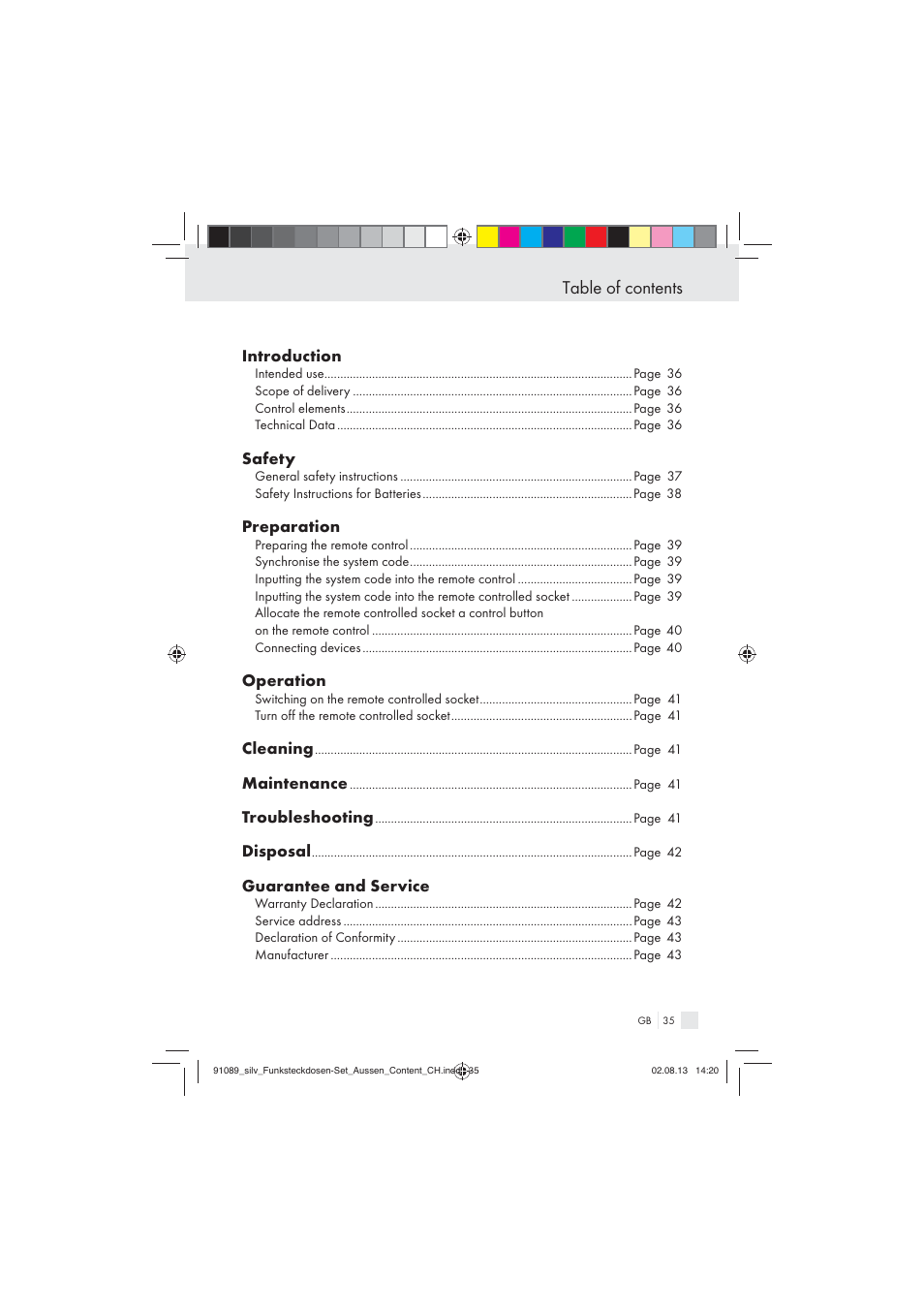 Silvercrest WIRELESS SOCKET SET User Manual | Page 35 / 45