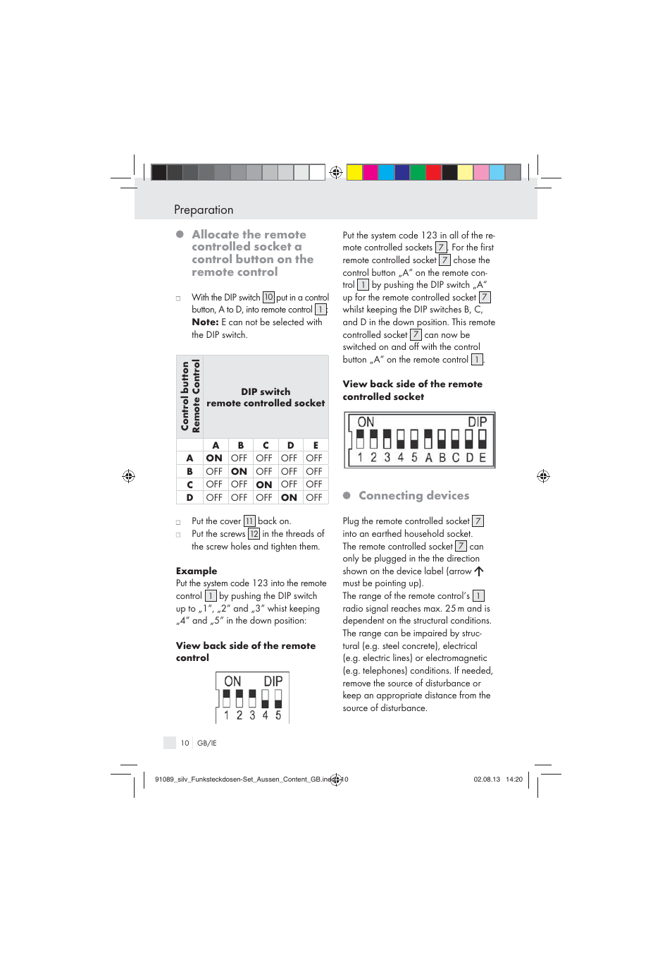 Preparation, Connecting devices | Silvercrest WIRELESS SOCKET SET User Manual | Page 10 / 17