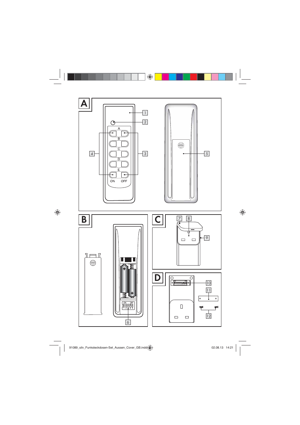 Bc d | Silvercrest WIRELESS SOCKET SET User Manual | Page 3 / 17