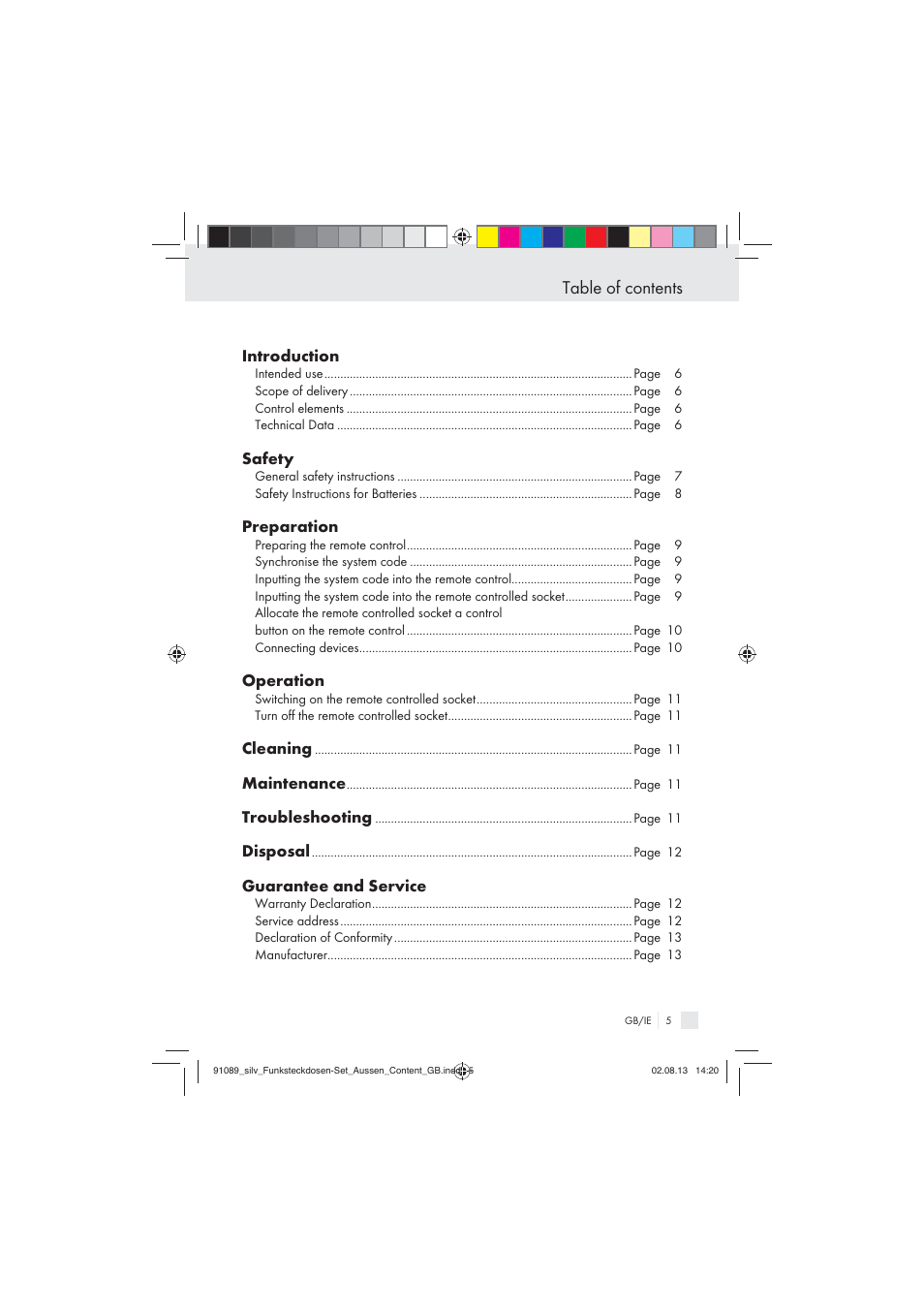 Silvercrest WIRELESS SOCKET SET User Manual | Page 5 / 17