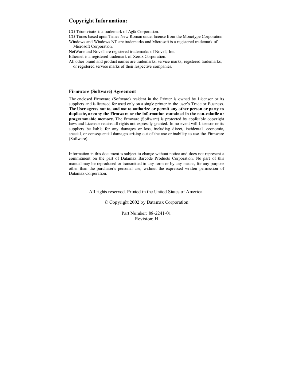 Datamax I-4208 User Manual | Page 3 / 146