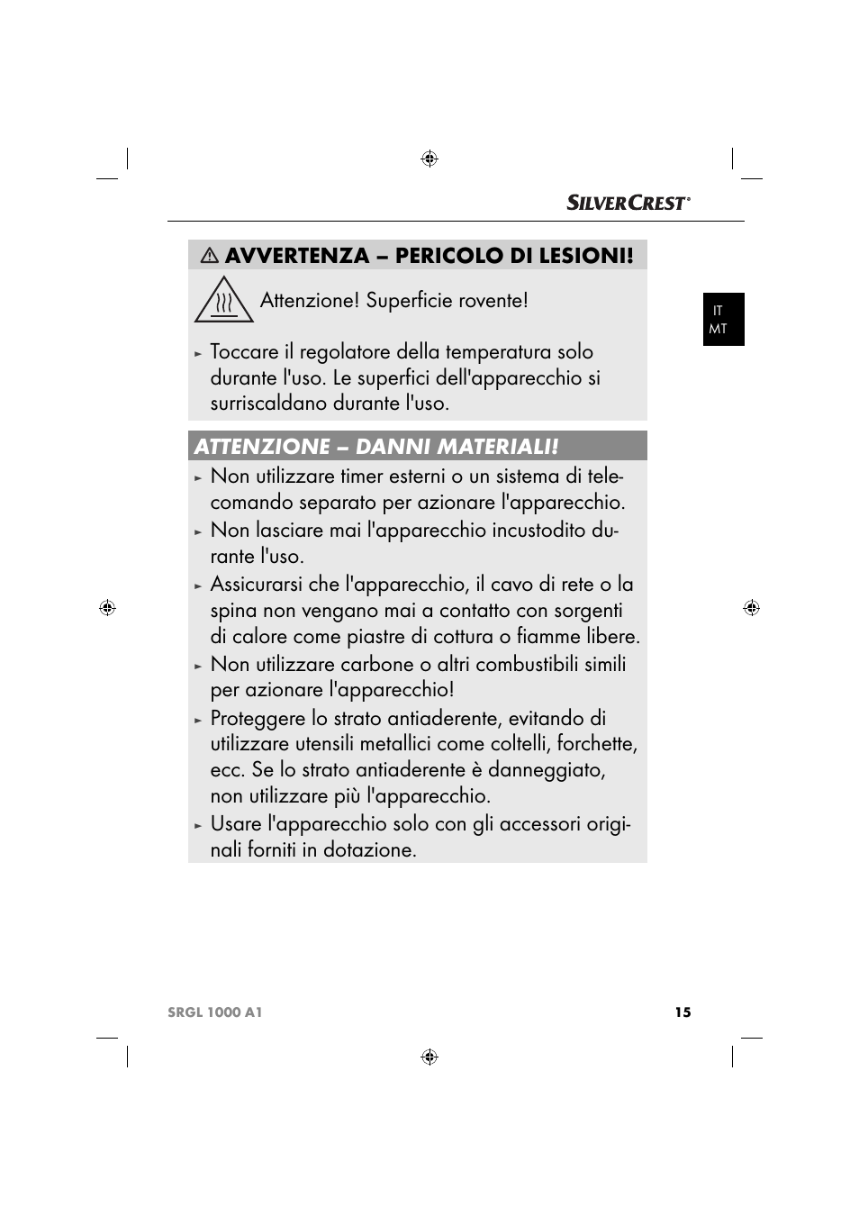 Silvercrest SRGL 1000 A1 User Manual | Page 18 / 53