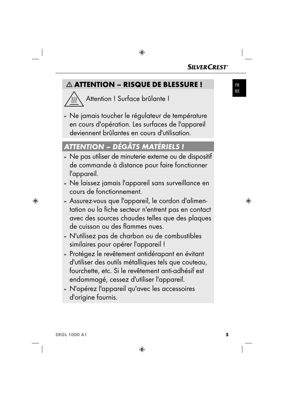 Silvercrest SRGL 1000 A1 User Manual | Page 8 / 33
