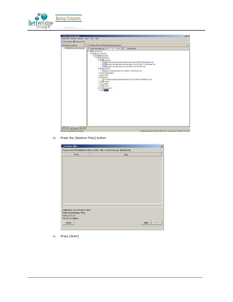Better edge backup v5.2 | Deonet Backup Solutions 5.2.7.0 User Manual | Page 101 / 121