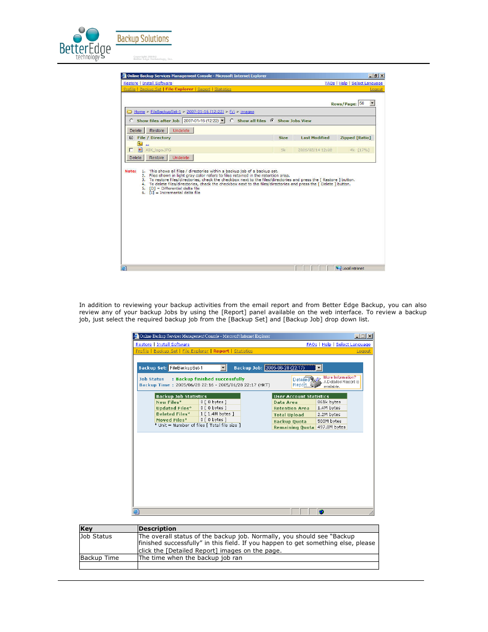 5 review backup jobs, Better edge backup v5.2 | Deonet Backup Solutions 5.2.7.0 User Manual | Page 117 / 121