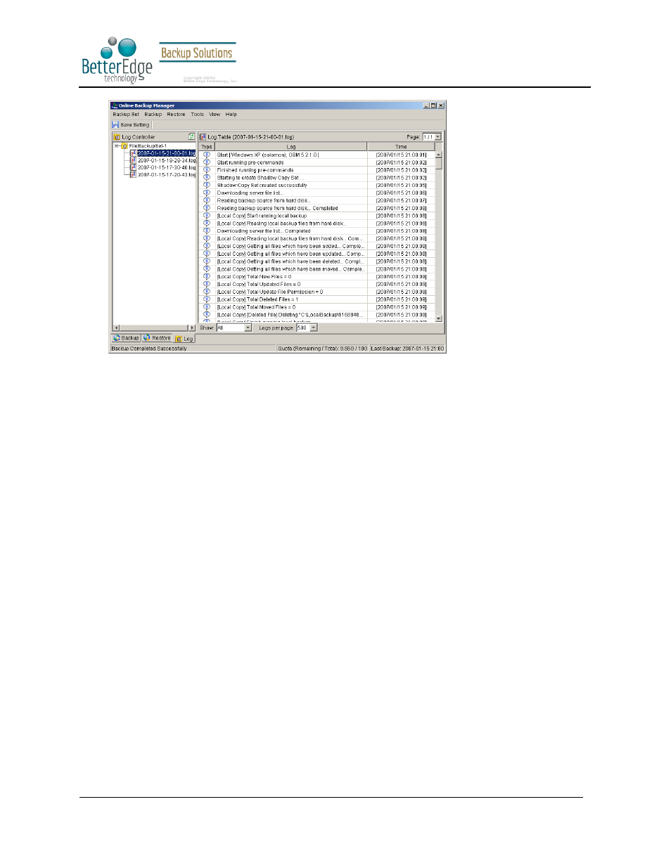 Better edge backup v5.2 | Deonet Backup Solutions 5.2.7.0 User Manual | Page 19 / 121
