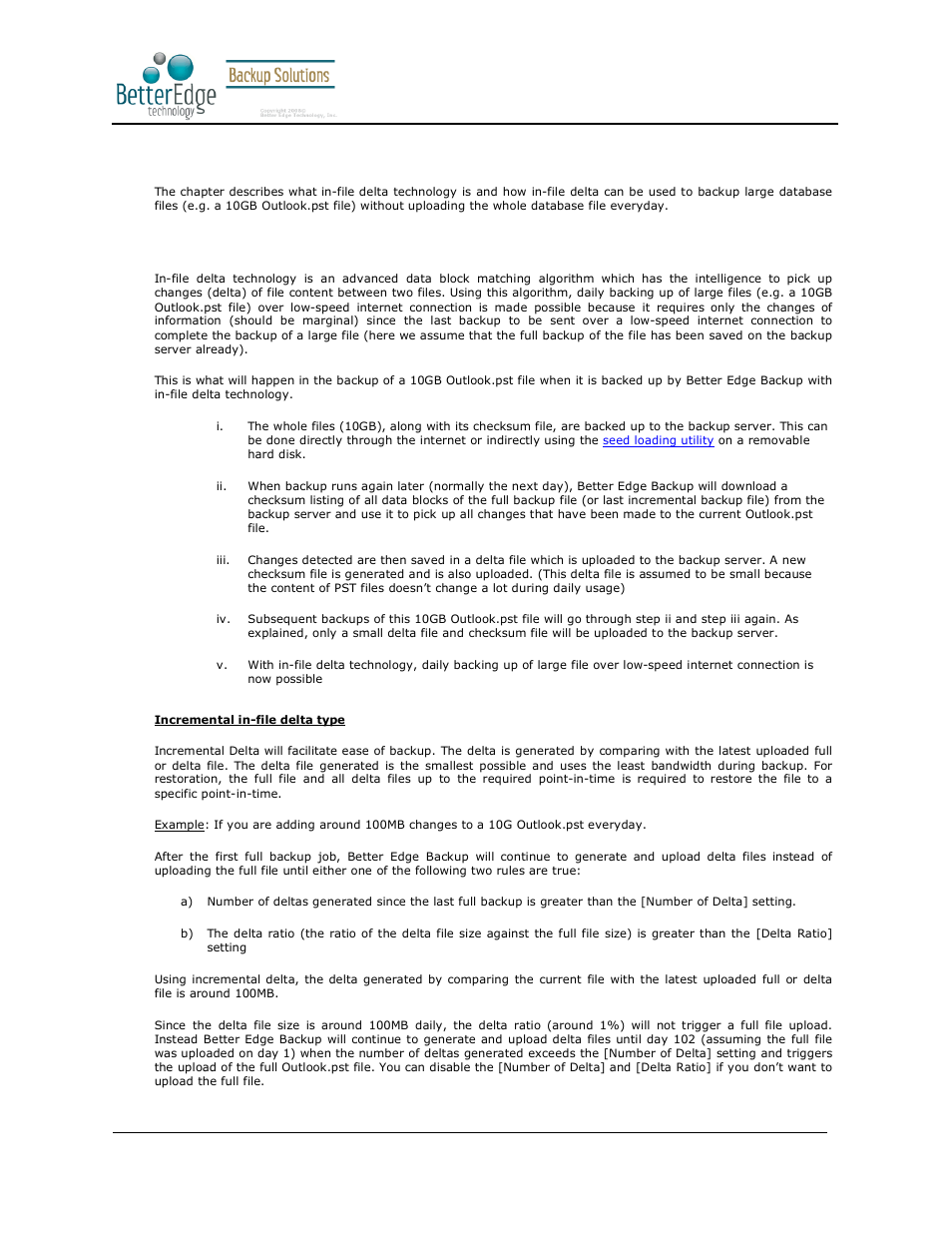 8in-file delta technology, 1 overview, Better edge backup v5.2 | Deonet Backup Solutions 5.2.7.0 User Manual | Page 55 / 121