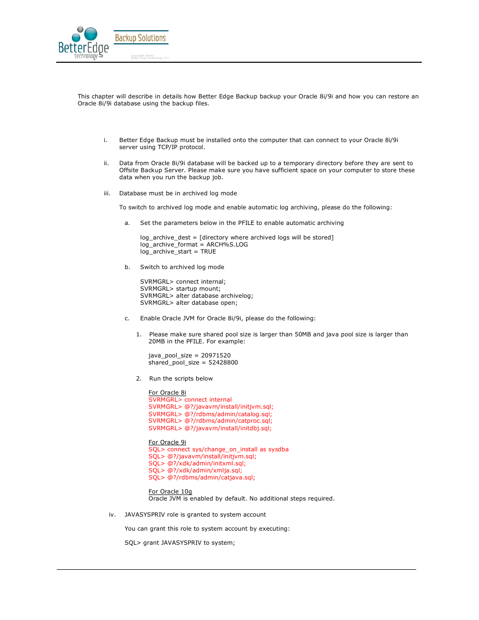 1 requirements, Better edge backup v5.2 | Deonet Backup Solutions 5.2.7.0 User Manual | Page 59 / 121