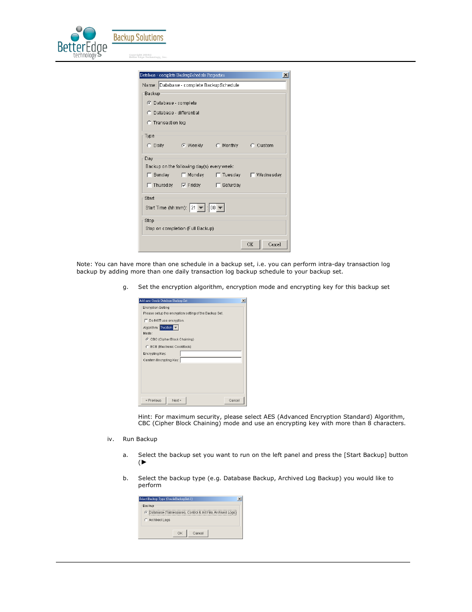 Better edge backup v5.2 | Deonet Backup Solutions 5.2.7.0 User Manual | Page 63 / 121