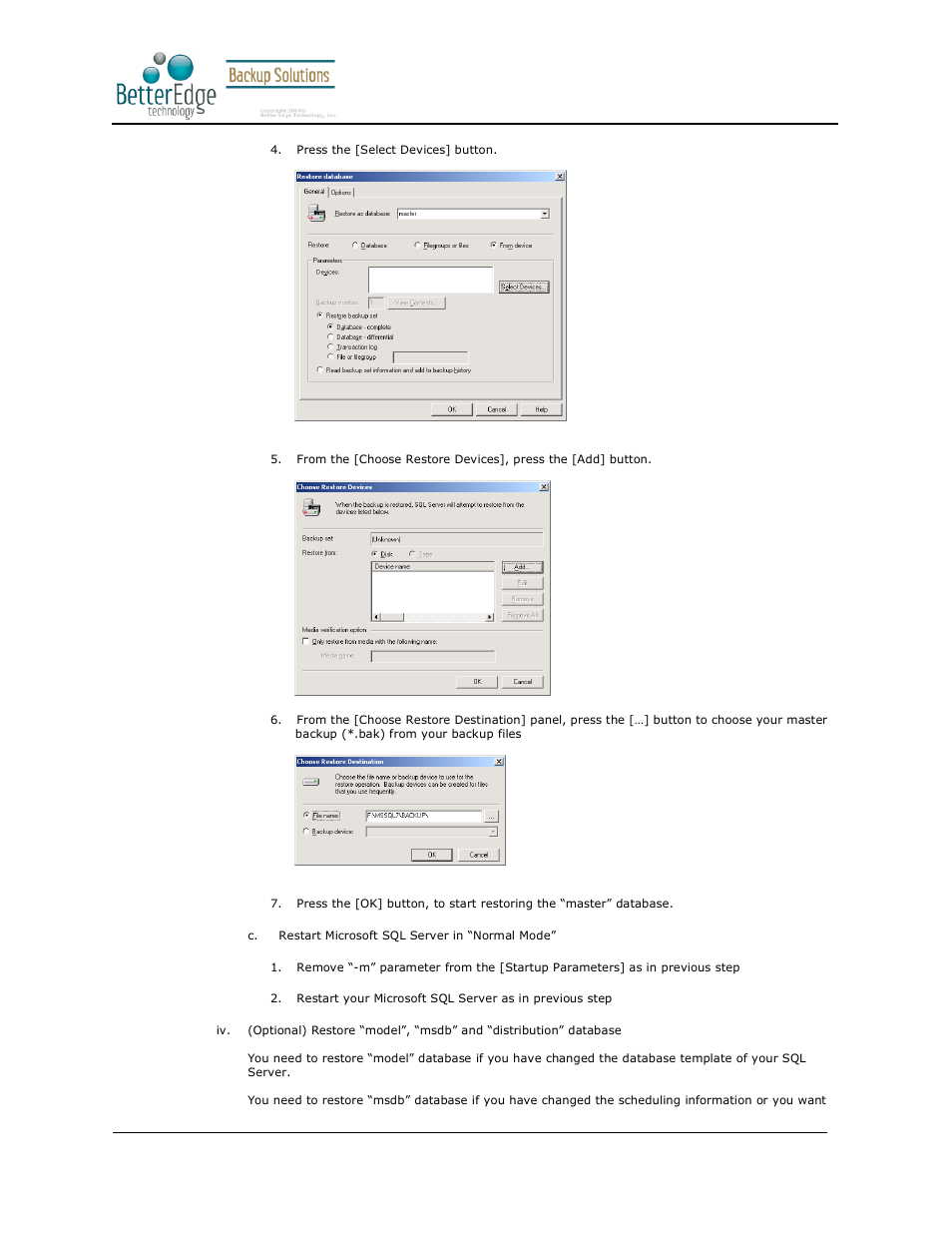 Better edge backup v5.2 | Deonet Backup Solutions 5.2.7.0 User Manual | Page 72 / 121